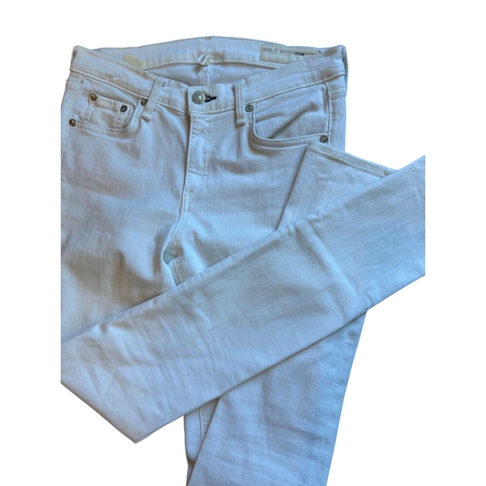 Rag & Bone Stretchy White Skinny Jeans Size 28